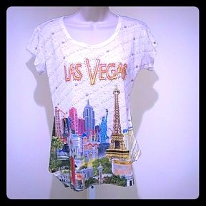 LAS VEGAS BLING EMBELLISHED TOP